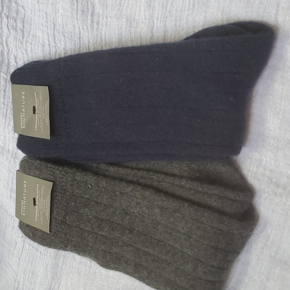 Nordstrome signature Other - NORDSTROM  SIGNATURE  CASHMIRE  BLEND SOCKS, ONE SIZE,,NAVY,GREY